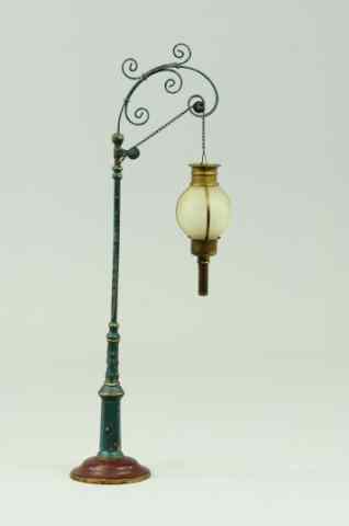 Appraisal: ARC LAMP Marklin Germany cast pole with base frosted glass