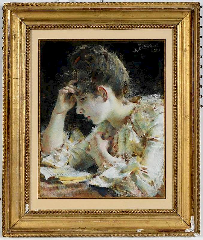 Appraisal: Fran ois Thevenot French born Woman Reading signed upper right