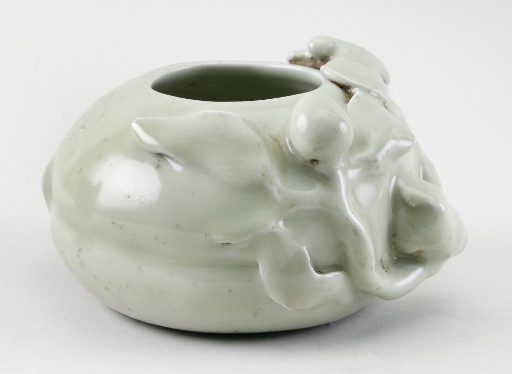 Appraisal: CHINESE CELADON PORCELAIN BRUSH WASHER LATE TH EARLY TH CENTURY