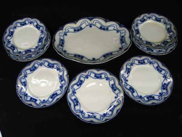 Appraisal: pcs Flow Blue Ironstone Paris by New Wharf Pottery circa