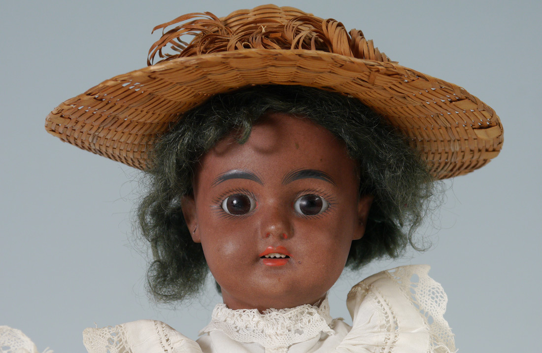 Appraisal: SIMON HALBIG BLACK CHILD DOLL Bisque head marked Germany Simon