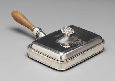 Appraisal: Boulton Old Sheffield bacon server rounded rectangular form with acanthus