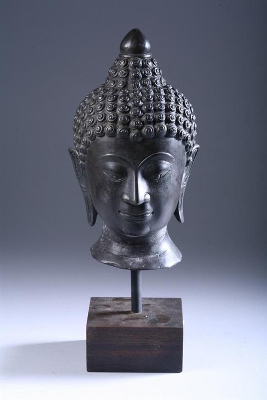 Appraisal: THAI BRONZE HEAD OF BUDDHA - in high PROVENANCE A