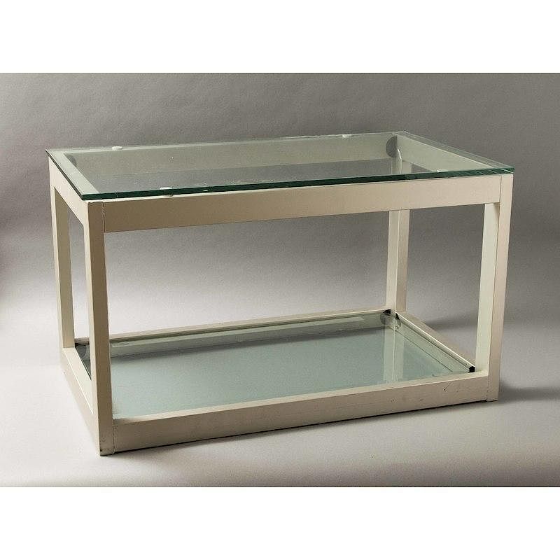 Appraisal: Aluminum and Glass Table Carol Lawton Aluminum and glass table