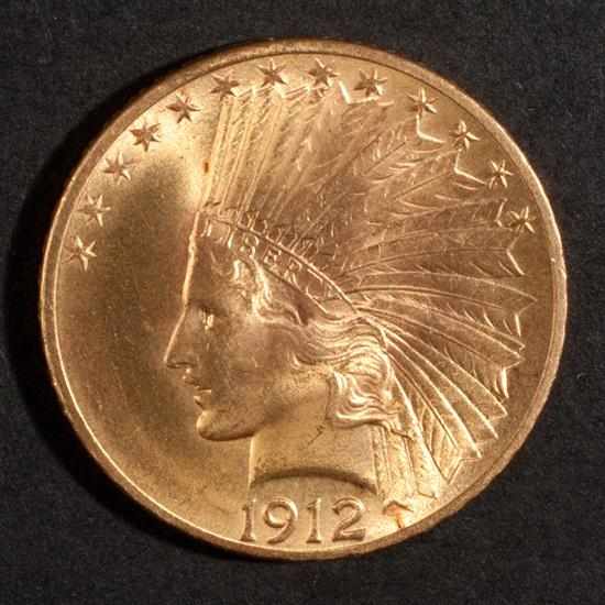 Appraisal: United States Indian head type gold eagle AU- Estimate -