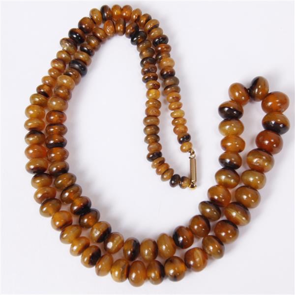 Appraisal: Multi Tonal Amber Bead Necklace