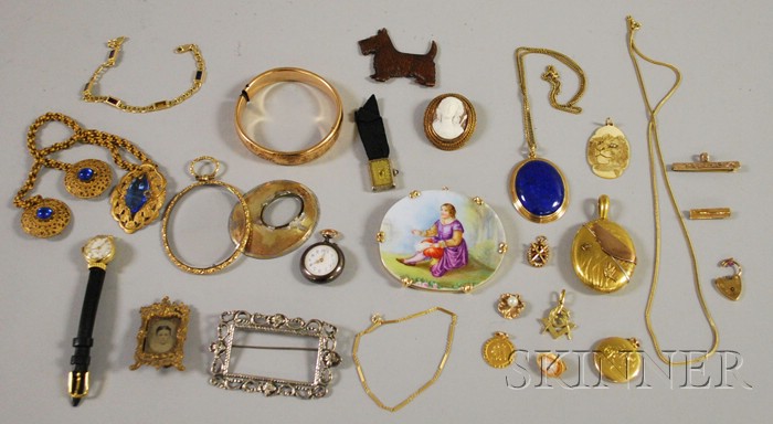 Appraisal: Large Group of Mostly Antique Jewelry including lockets watches charms