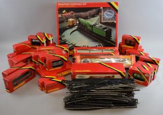 Appraisal: Hornby Railways two locomotives operating mail coach crane set turntable