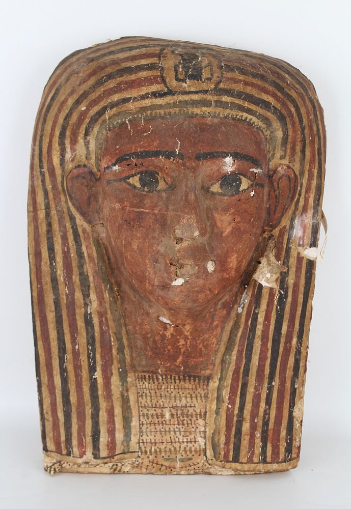 Appraisal: Antique Carved Wood Egyptian Bust Antique Carved Wood Hand Painted