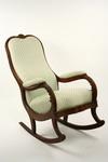 Appraisal: ROCKING CHAIR - Fine walnut framed Lincoln style rocking chair