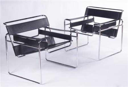 Appraisal: AFTER MARCEL BREUER B WASSILY CHAIR DESIGNED MODERN chromium plated