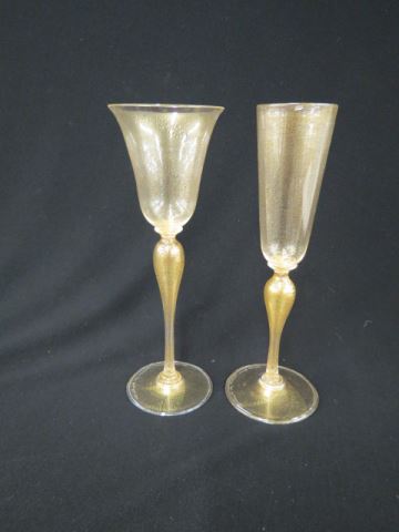 Appraisal: pc Venetian Art Glass Stemware tall wines and fluted champagnes