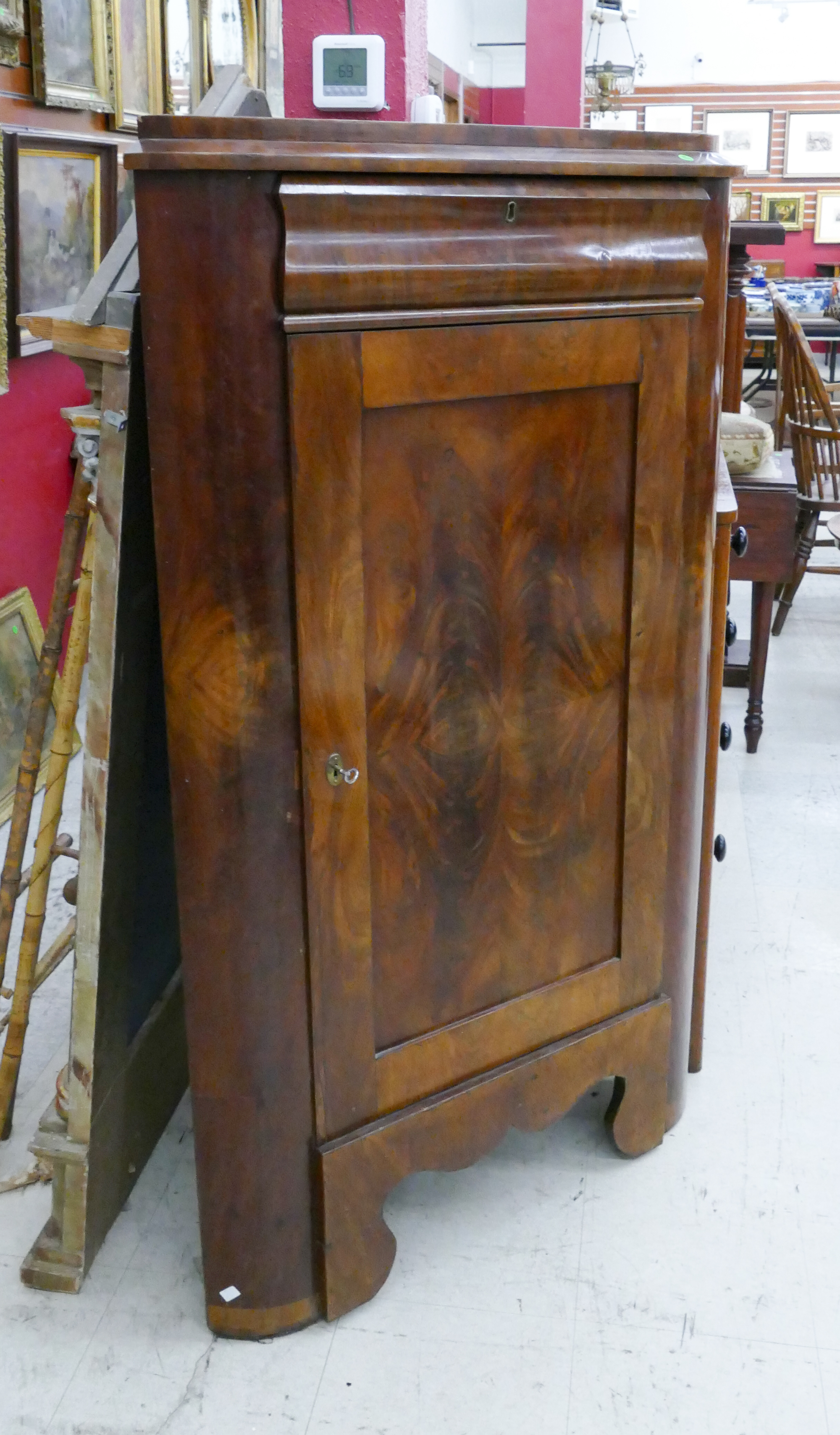 Appraisal: Antique Empire Walnut Corner Cabinet- x x ''