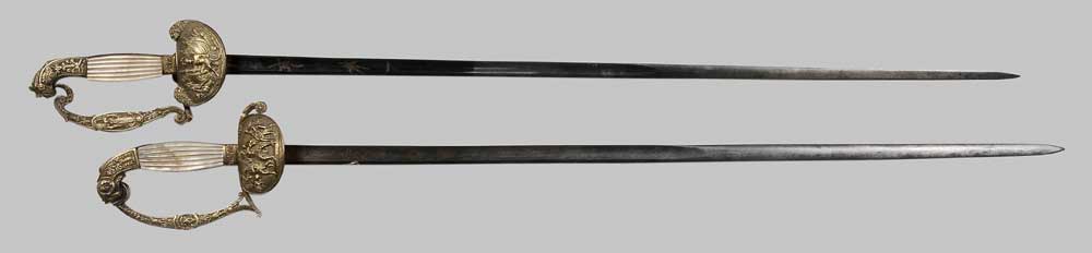 Appraisal: Two Similar th Century Officers' Parade Swords American late th