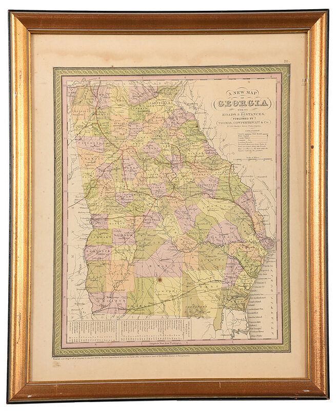 Appraisal: Mitchel - Cowperthwait- Map of Georgia Samuel A Mitchell -