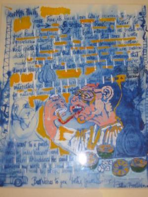 Appraisal: JOHN BRATBY Illustrated Letter to Mrs Marian Platt signed x