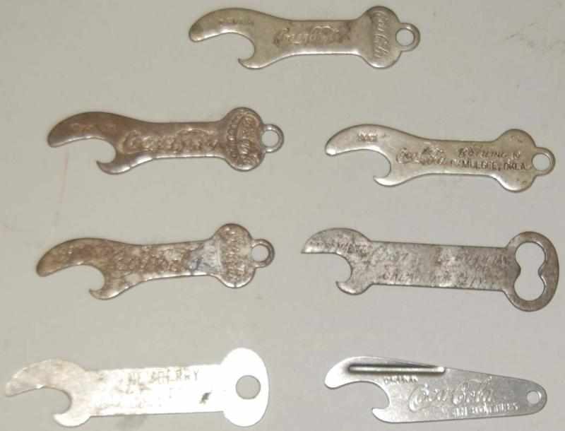 Appraisal: Lot of Coca-Cola Bottle Openers Medium wear and surface rust