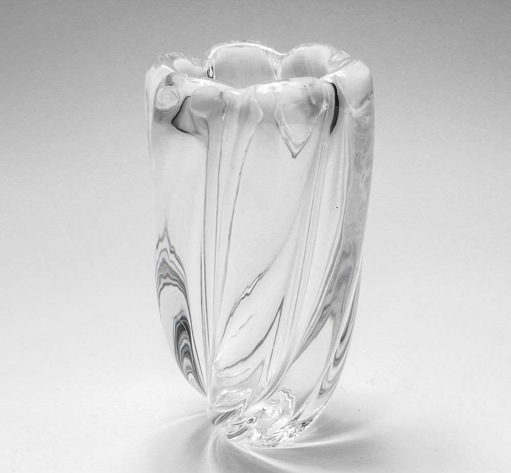 Appraisal: Orrefors Crystal Vase th Century Orrefors twist form crystal vase