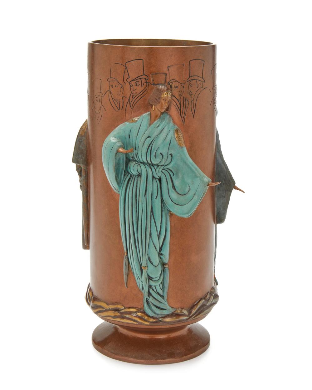 Appraisal: Romain Ert de Tirtoff - Russian Fantasy vase Gilt and