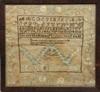 Appraisal: EARLY SAMPLER - Needlepoint Verse Sampler by Abigail T Loring