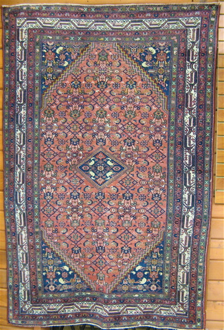 Appraisal: SEMI-ANTIQUE PERSIAN TRIBAL AREA RUG Hamadan Province northwestern Iran c