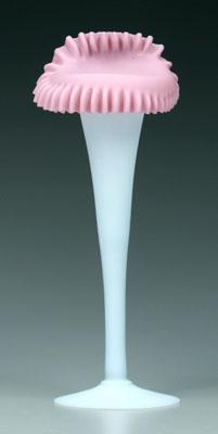 Appraisal: Mt Washington peachblow lily vase satin finish crimped rim -