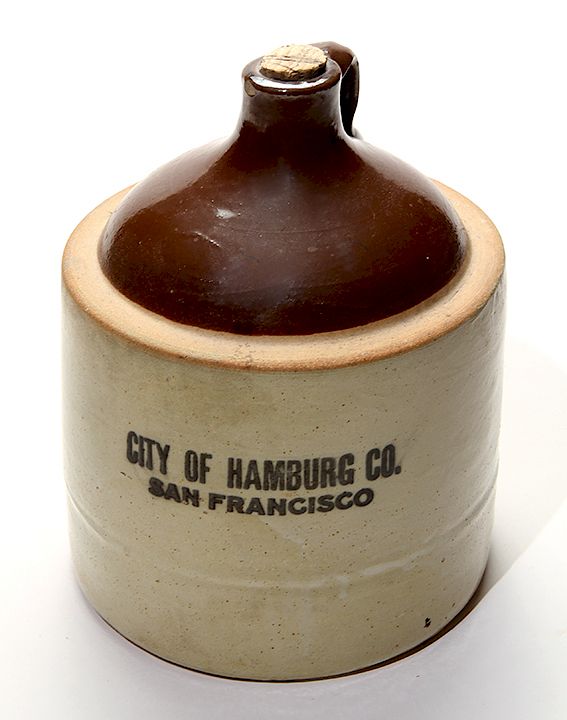 Appraisal: City of Hamburg Co San Francisco Gallon Utility Jug Exclusive