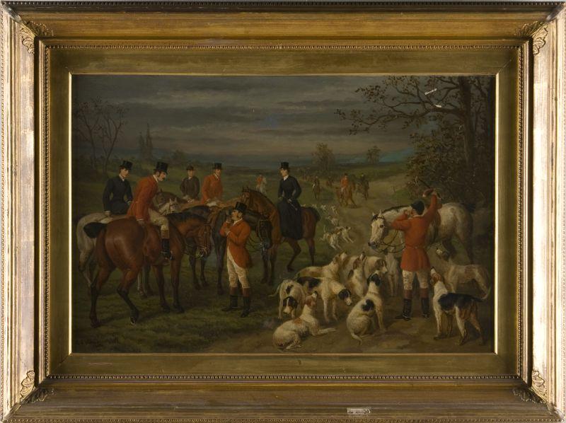 Appraisal: Edward Herberte Br - The Hunt oil on canvas signed