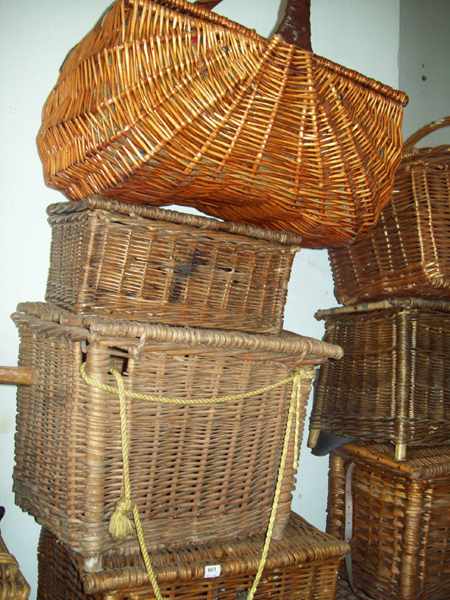 Appraisal: A COLLECTION OF SEVEN CANE BASKETS