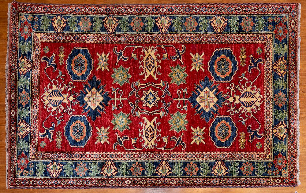 Appraisal: Turkish Sirvan Rug x hand knotted wool foundation Condition Appears