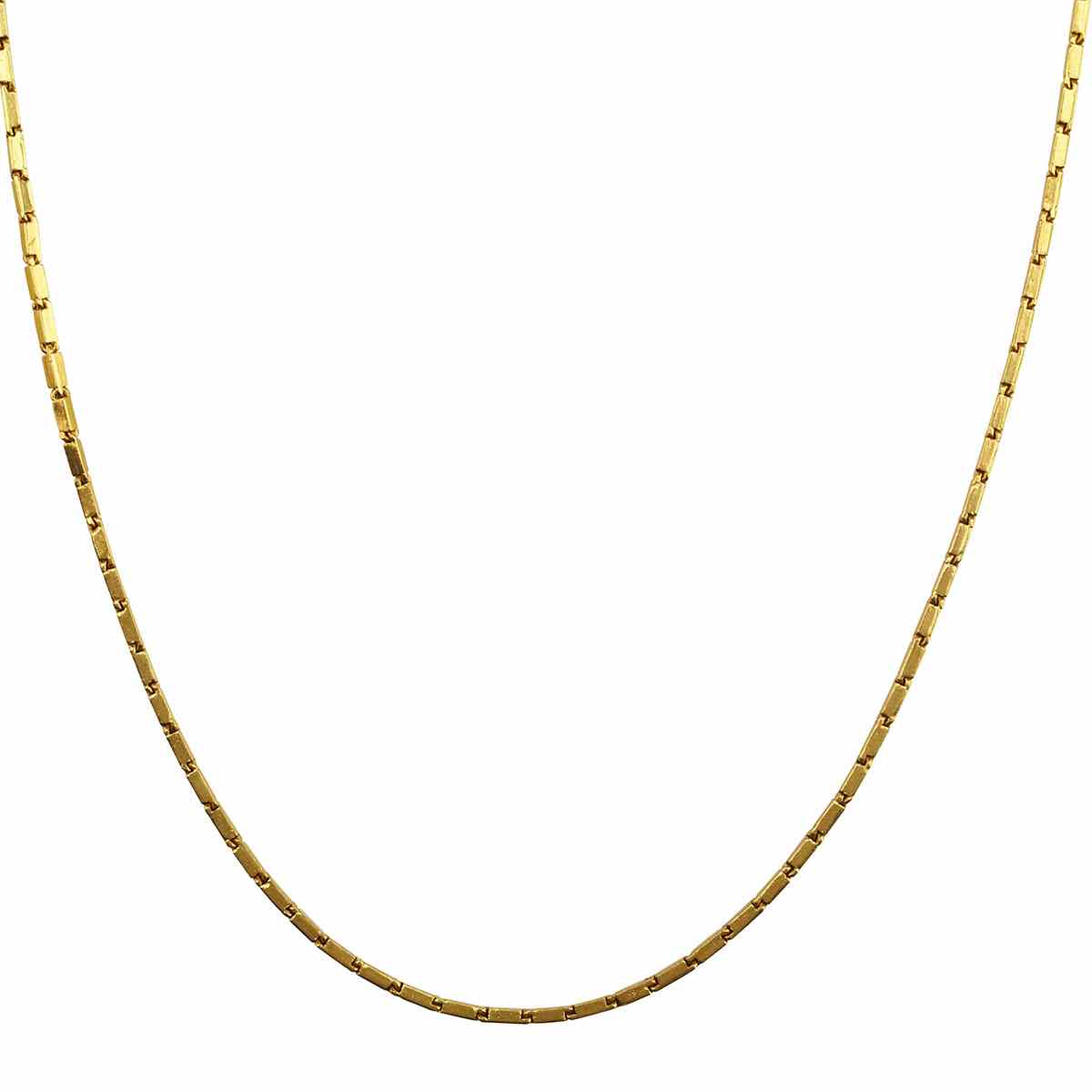 Appraisal: High Carat Yellow Gold Bar Link Chain Length cm Length