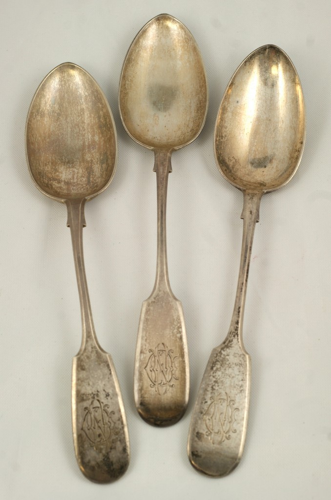 Appraisal: Imperial Russian silver tablespoons marked Moscow assay mark maker BD