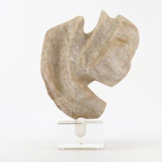 Appraisal: Modern Abstract Marble Sculpture on Lucite Base Modern Abstract Marble