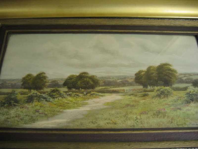 Appraisal: GEORGE OYSTON BRITISH Spring landscape with rolling hills watercolor on