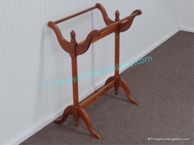 Appraisal: Wooden Quilt Blanket Rack Made of solid wood both oak