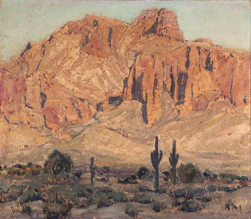 Appraisal: Paul Lauritz - Glendale CA Desert Mountains and Cacti