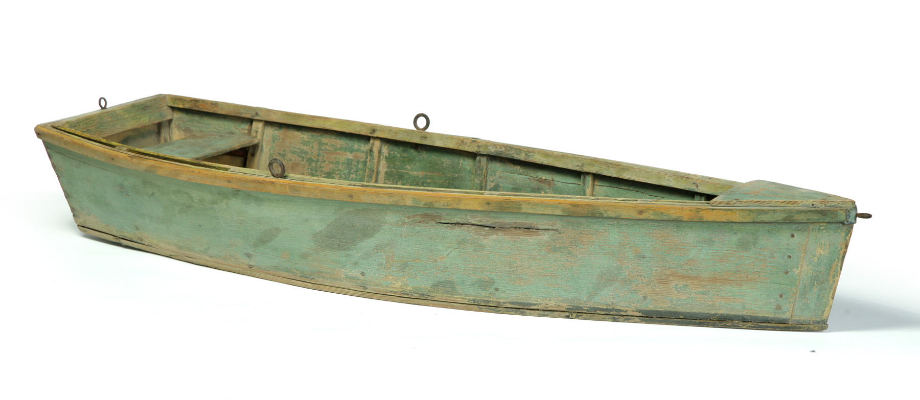 Appraisal: DIMINUTIVE AMERICAN ROWBOAT First half- th century pine Well constructed