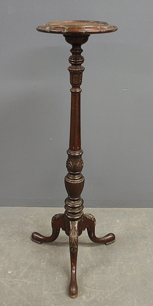 Appraisal: - English Chippendale style mahogany plant stand probably late th