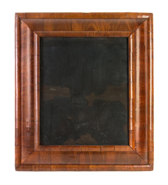 Appraisal: Sale Lot A William Mary Burl Walnut Mirror late th