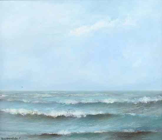 Appraisal: FREDDY VANSTEENKISTE Belgian th century SEASCAPE signed lower left Oil