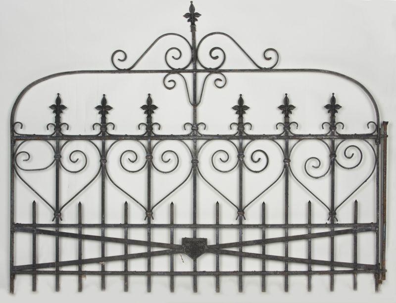 Appraisal: Cincinnati Iron Works Single Cast Iron Gate early th century