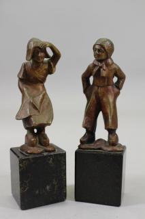 Appraisal: Ernst Beck Austria - Bronze Figures Signed E Beck on