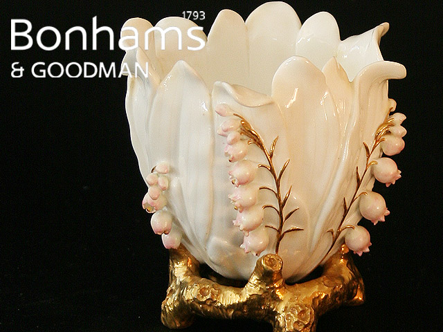 Appraisal: A Moore Brothers lily of the valley shaped vase on