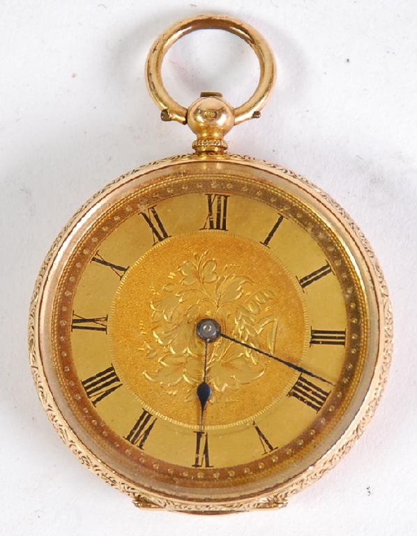 Appraisal: EARLY TWENTIETH CENTURY ct GOLD CASED LADIES FOB WATCH with