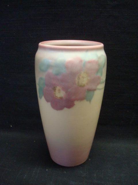 Appraisal: ROOKWOOD Pink Vellum Vase From a Larchmont home Dimensions