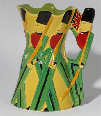 Appraisal: Guardsman' a modern Burleigh Ware jug modelled in low relief