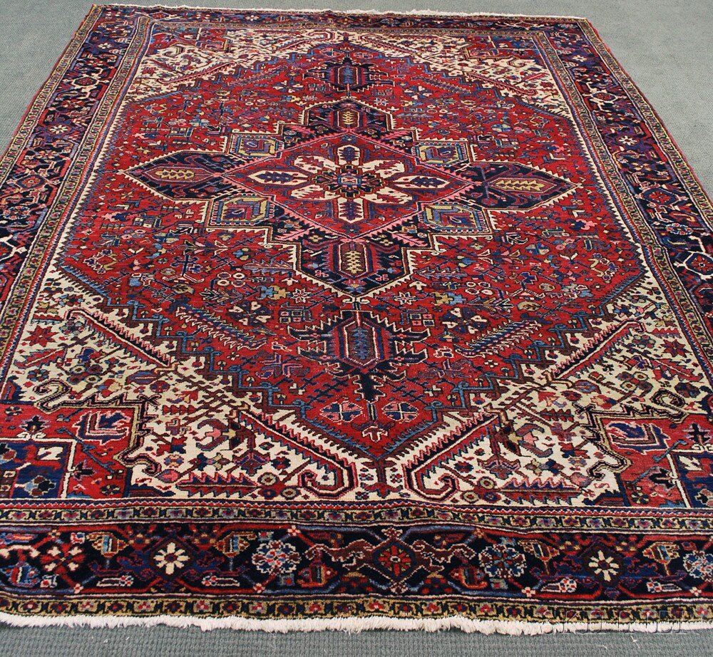 Appraisal: Heriz Carpet Northwest Persia early th century small areas of