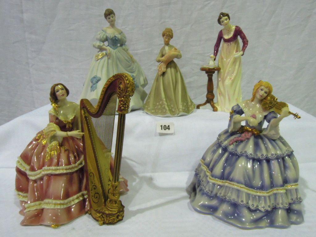 Appraisal: A collection of five figurines including a Royal Doulton model