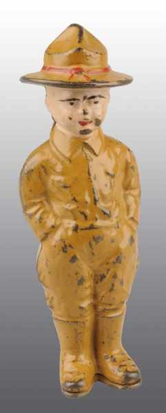 Appraisal: Cast Iron Doughboy Soldier Still Bank Description Manufactured by Grey