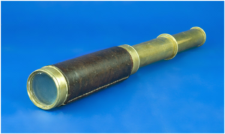 Appraisal: Brass and Leather Telescope Pocket C s inches long extended